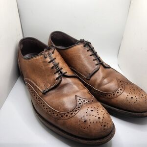 Allen Edmonds Mens Size 10.5D Oxford Leather Loafer Lace Up Dress Shoes Brown